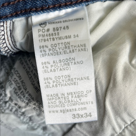 AG Jeans Everett Slim Straight Stretch Japanese Denim Pants Mens 33 x 34 - Picture 11 of 16